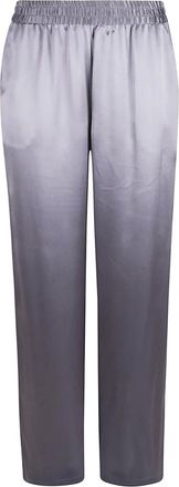 Eleventy Straight Trousers, female, Black, S, Silk Trousers