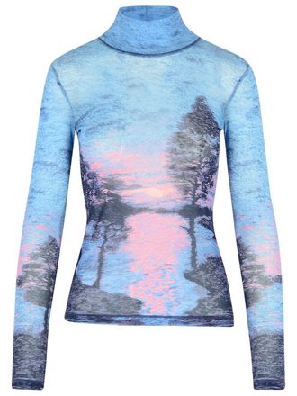 Maison Kitsuné Maison Kitsuné Landschaft Polyamid Rollkragenpullover