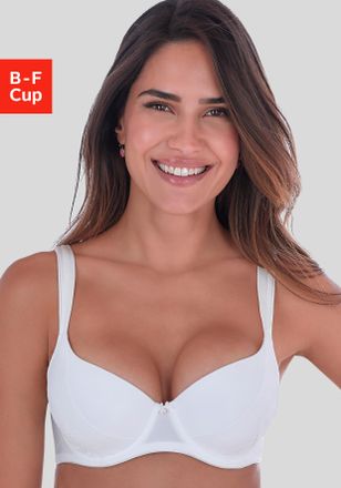 s.Oliver Schalen-BH S.OLIVER Maelle, Damen, Gr. 75, Cup C, wei&szlig;, Microtouch, Obermaterial: 70% Polyamid, 17% Elasthan, 13% Polyester, Basic, BHs Schalen-BH, mi