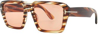 Tom Ford FT1153 55E Striped Brown Havana/Orange Photochromic