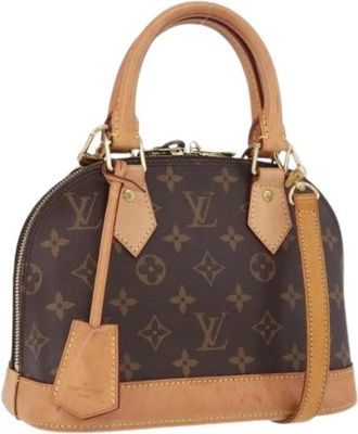 Louis Vuitton Pre-owned Monogram Mini Hand Bag - Dames - Vintage Mini Tas - Bruin - ONE Size - Leer - Vintage