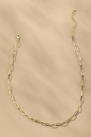 Anthropologie Dainty Paperclip Charm Necklace
