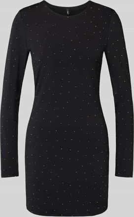 Only Tailliertes Freizeitkleid mit Strasssteinbesatz Modell ZITA in Black, Größe XL