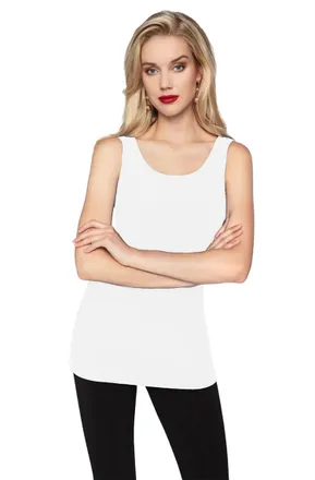 Frank Lyman Design Winley Knit Sleeveless Tank Top In White