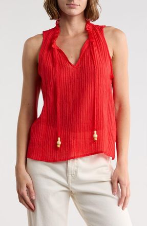 Vince Camuto Front Slit Flowy Shell in Scarlet Glow at Nordstrom Rack, Size X-Large