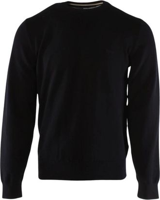 HUGO BOSS Pacas Sweater - Heren - Ronde hals truien - Blauw - 3XL - Katoen - Truien & Vesten