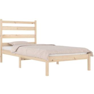 vidaXL 3103638 Bed Frame without Mattress Solid Wood 100x200 cm (810007+818405) vidaXL
