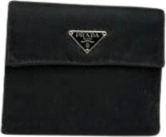 Prada Pre-owned Wallets, male, Black, Size: ONE SIZE Pre-owned Leather Wallet