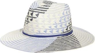 Treasure & Bond Packable Straw Panama Hat in Navy/black Combo at Nordstrom