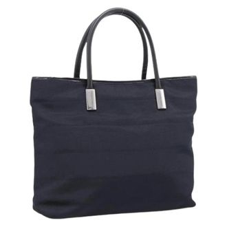 Gucci Pre-owned Vintage Nylon Tote Bag - Dames - Vintage Shopper - Blauw - ONE Size - Nylon - Vintage