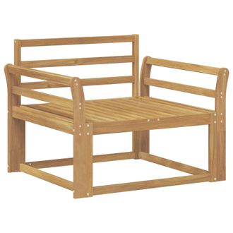 vidaXL Sof&aacute; Intermedio De Exterior Madera De Acacia S&oacute;lida Blanco Vidaxl
