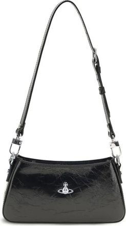 Vivienne Westwood Orb Logo Schoudertas - Dames - Tassen - Zwart - Maat: ONE Size Katoen
