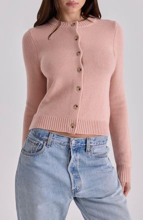 House of CB Signature Peach Merino Wool Blend Cardigan at Nordstrom, Size X-Small