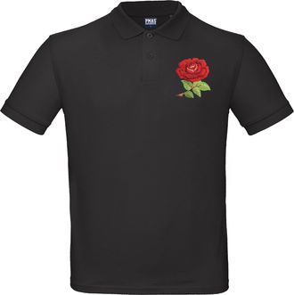 Generic Rugby Kids Polo Shirt Personalised Embroidered England Crest Classic Vintage Style in Black with Short Sleeves Best Gift for Unisex Kids (5/6 Years)