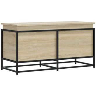 vidaXL Caja De Almacenaje Con Tapa Madera Roble Sonoma 100x40x51,5 Cm Vidaxl