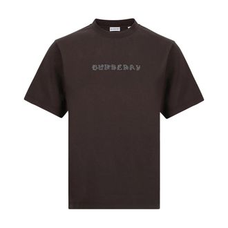 Burberry Mens Paisley Logo Shadow T-shirt - Brown