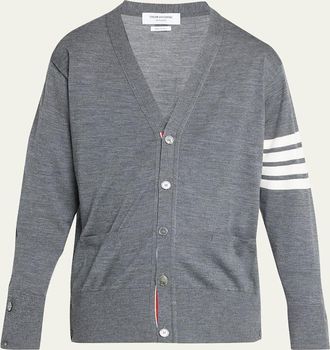 Thom Browne Mens 4-Bar Wool Cardigan Sweater