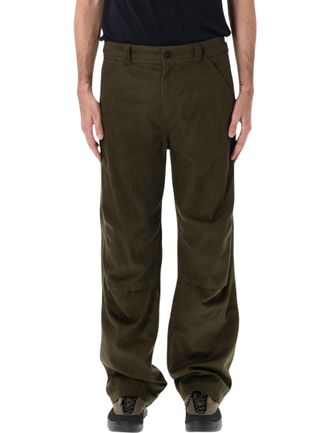 Moncler Green Relaxed Solid Trousers