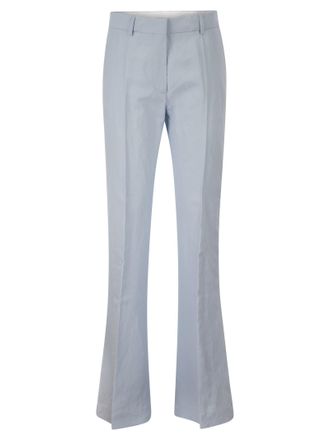 Sportmax Sportmax Spxfragola Flare Trousers In Viscose And Textile Paper