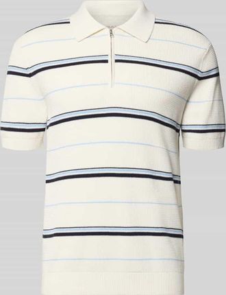 GANT Slim Fit Poloshirt mit Rei&szlig;verschluss in Offwhite, Gr&ouml;&szlig;e XXXL