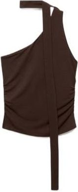 Mango one shoulder top bruin
