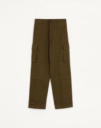 Valentino Valentino Cargo Trousers in Cotton Gabardine