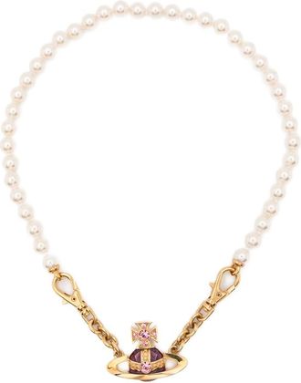 Vivienne Westwood Orb-pendant Faux-pearl Necklace