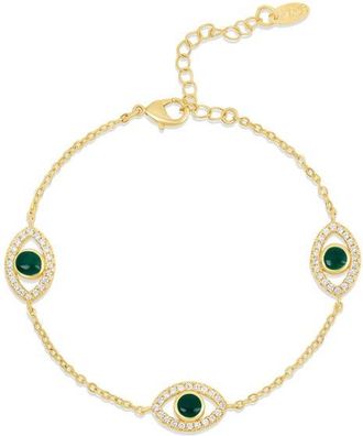 SHYMI Evil Eye Station Bracelet in Gold at Nordstrom