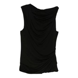 Entire studios Sleeveless Tops, female, Black, Size: XS Draped Tank Top