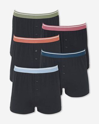 Jacamo 5 Pack Contrast Waist Loose Boxers