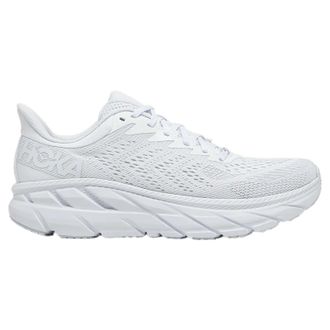 Hoka One One Hoka Clifton 7 Textile Synthetic Mens Lace Up Trainers - White White - Size:UK 11.5