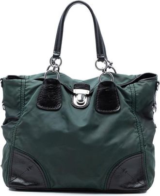 Prada Pre-owned Prada Tessuto Push Lock Convertible Tote Ladies 8PUYG5NYRJ9GGI1G