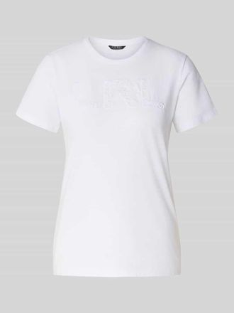 Lauren Ralph Lauren T-Shirt mit Label-Detail Modell KATLIN in Weiss, Gr&ouml;&szlig;e L