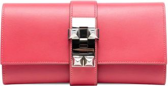 Herm&egrave;s Clutch Medor in pelle Tadelakt 23 2014 - Rosa