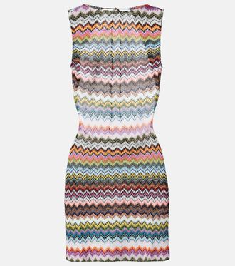 Missoni Vestido corto de lam&eacute; en zigzag