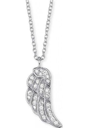 Engelsrufer Womens ERN-LILWING-ZI Ladies Wing Necklace - Multicolour Sterling Silver - One Size