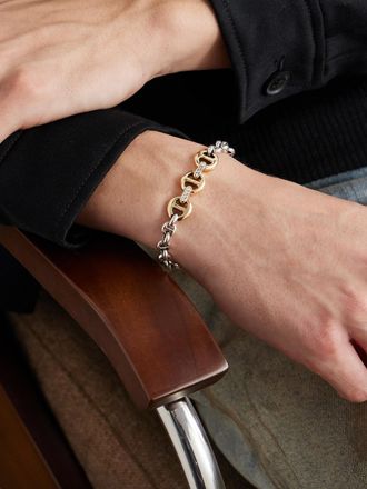 Hoorsenbuhs Sterling Silver and 18-Karat Gold Diamond Bracelet
