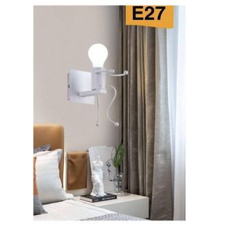 Trade Shop Trade Shop Traesio - Trade Shop - Applique Da Parete Decorativo Forma Di Omino Seduto In Metallo Attacco E27 Aq51 - Blanco