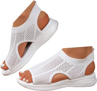 Generic Sandals for Women Orthopedic, Sandals with Arch Support Summer Slip on Ladies Wedge Slingback Walking Slip on Platform Shoes Casual Beach Slingback Co