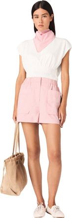 Maje Cotton shorts in Pink at Nordstrom, Size 36 Eu