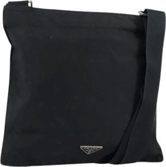 Prada Pre-owned Cross Body Bags, female, Black, Size: ONE SIZE Pre-owned Vintage Nylon Cross Body Bag