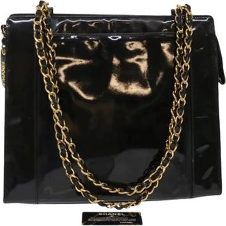 Chanel Pre-owned Vintage Schoudertas - Dames - Vintage Schoudertas - Zwart - ONE Size - Leer - Vintage