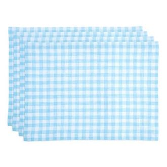 Solino Home Linen Placemats - Gingham Check, 14 x 19 in Blue Bell at Nordstrom, Size Medium