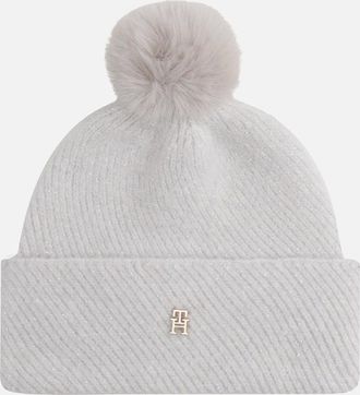 Tommy Hilfiger Womens Tommy Hilfiger Womens Lurex Pom Pom Beanie Gift Set - Grey Whisper - Size: ONE size