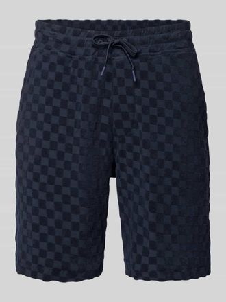 Lindbergh Lindbergh Regular Fit Shorts mit Label-Patch in Dunkelblau, Gr&ouml;&szlig;e XXXL