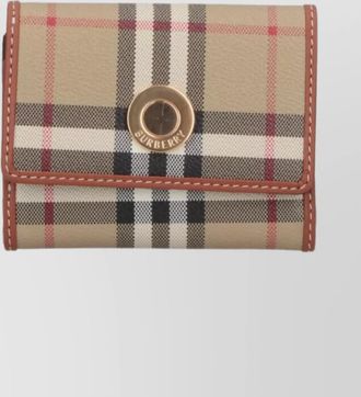 Burberry check folding wallet