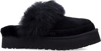 UGG Slippers, female, Black, 7 UK, Disquette Chalet Slippers