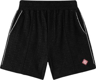 Casablanca Korte Broeken, Heren, Zwart, M, Katoen, Towelling Monogram Shorts