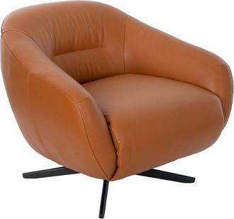 Angel Cerd&aacute; Sill&oacute;n giratorio piel marr&oacute;n