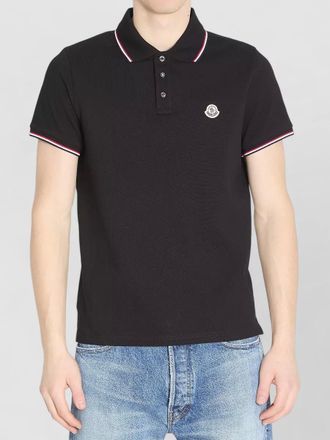 Moncler cotton piqu&eacute; polo shirt